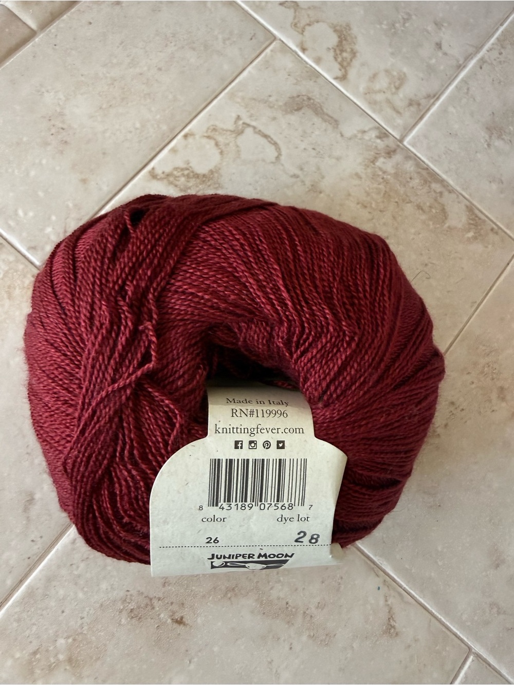 Findley Merino Wool & Mulberry Silk Blend Yarn - Mulberry Burgundy